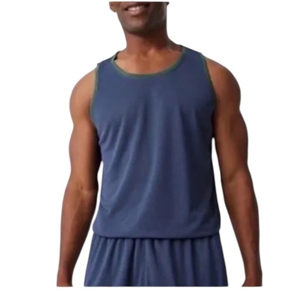 Outdoor Voices Mens Recmesh Tank Top Dark Sky Blue XS NWT - Picture 1 of 8